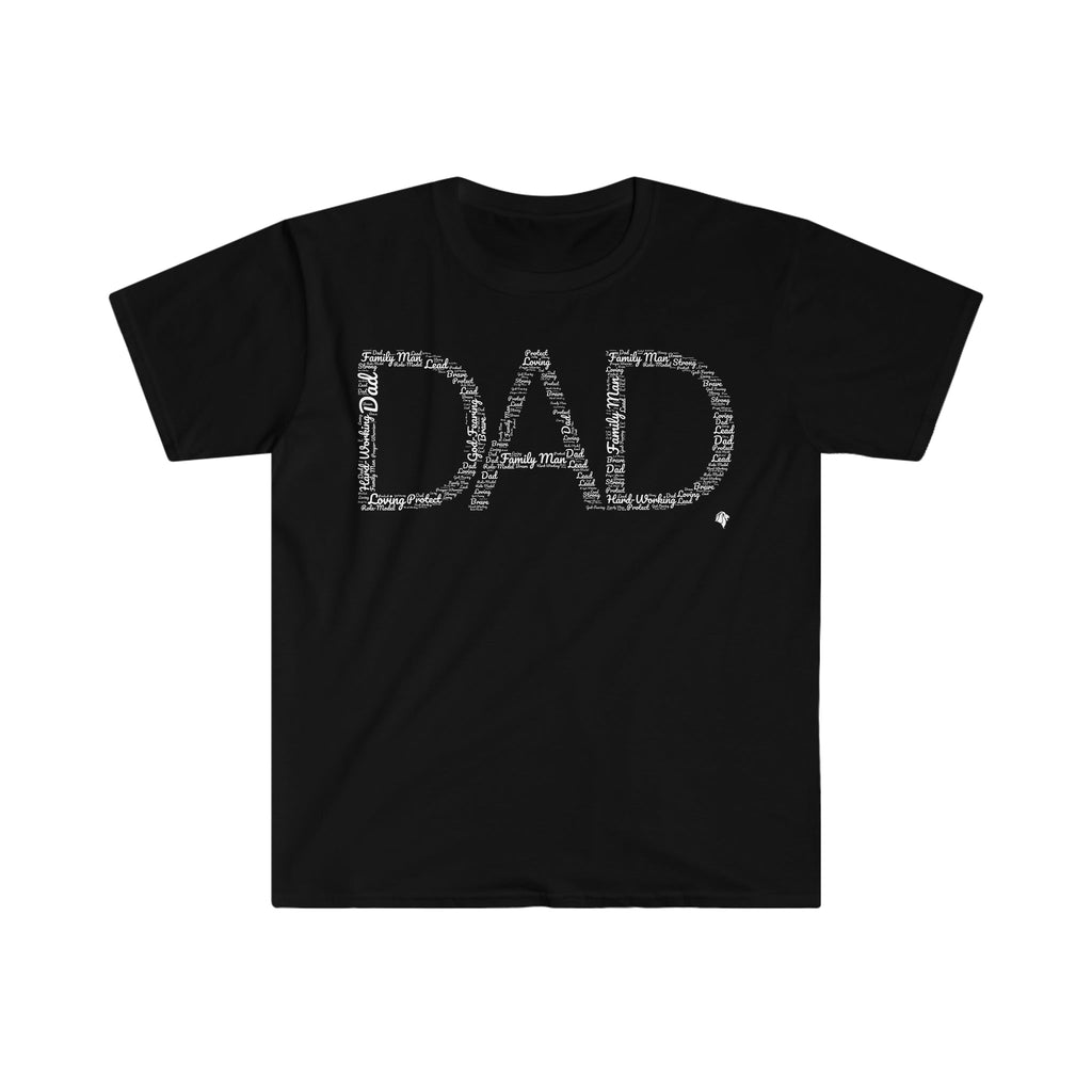 Dad Word Art - T -  Navy / S, Red / S, Royal / S, White / S, Black / S, Military Green / S, Navy / M, Red / M, Royal / M, White / M -  Trini-T Ministries