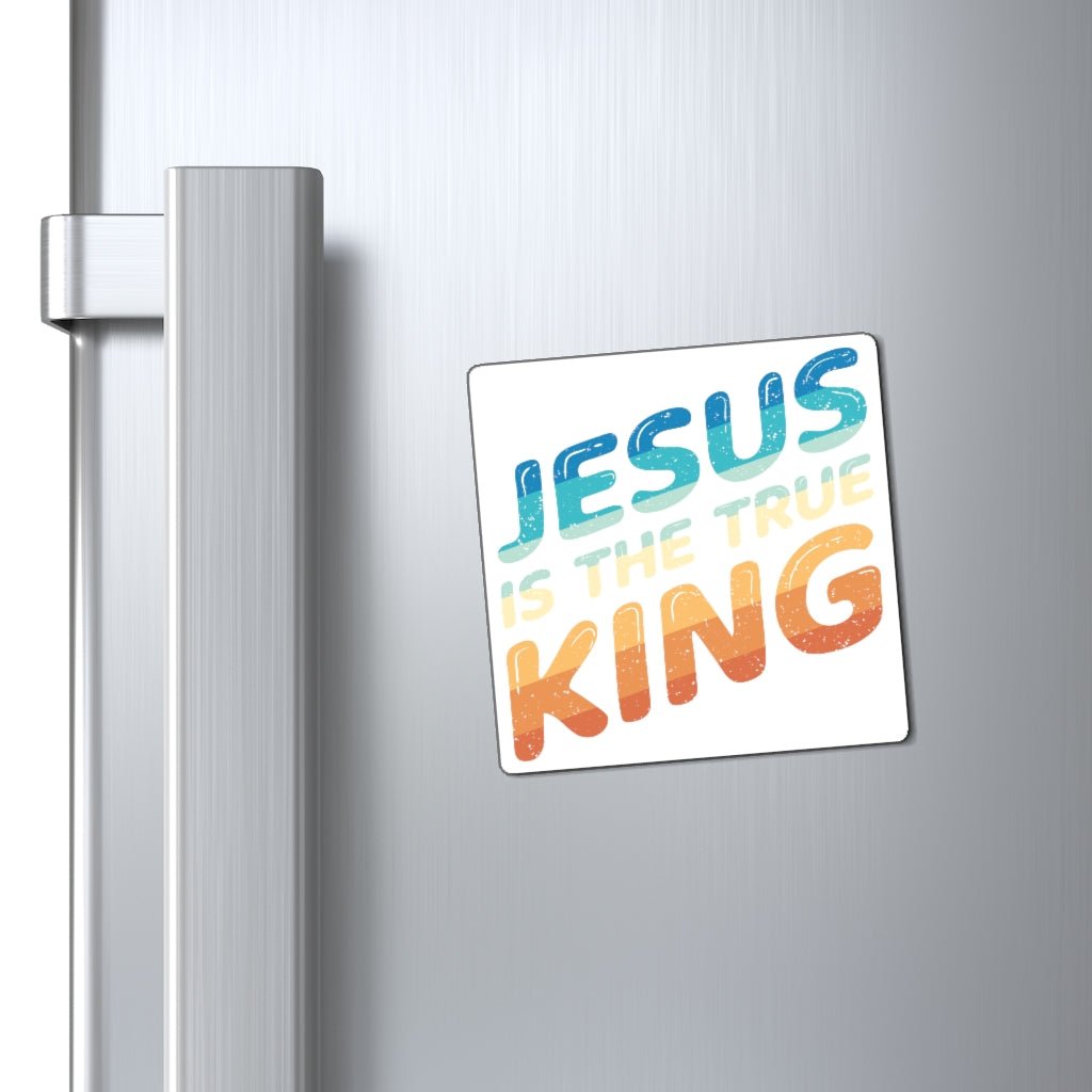 King Jesus - Magnet -  3" × 3", 4" × 4", 6" × 6" -  Trini-T Ministries