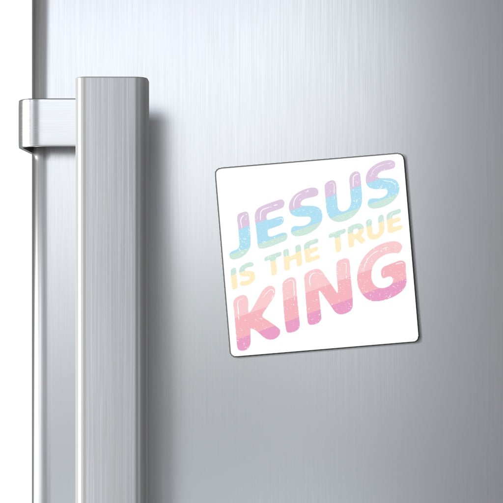 King Jesus - Pastel - Magnet -  3" × 3", 4" × 4", 6" × 6" -  Trini-T Ministries