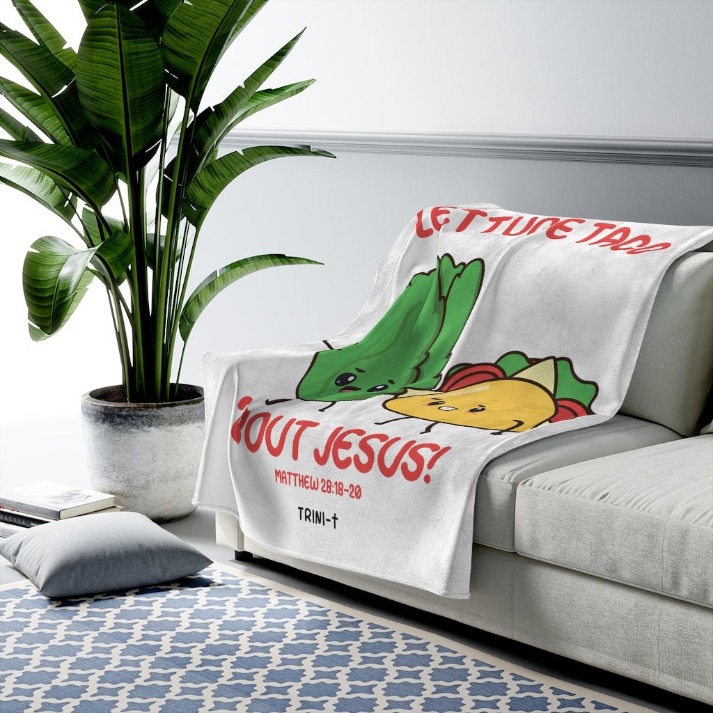 Lettuce Taco - Blanket -  60" × 80", 50" × 60", 30" × 40" -  Trini-T Ministries