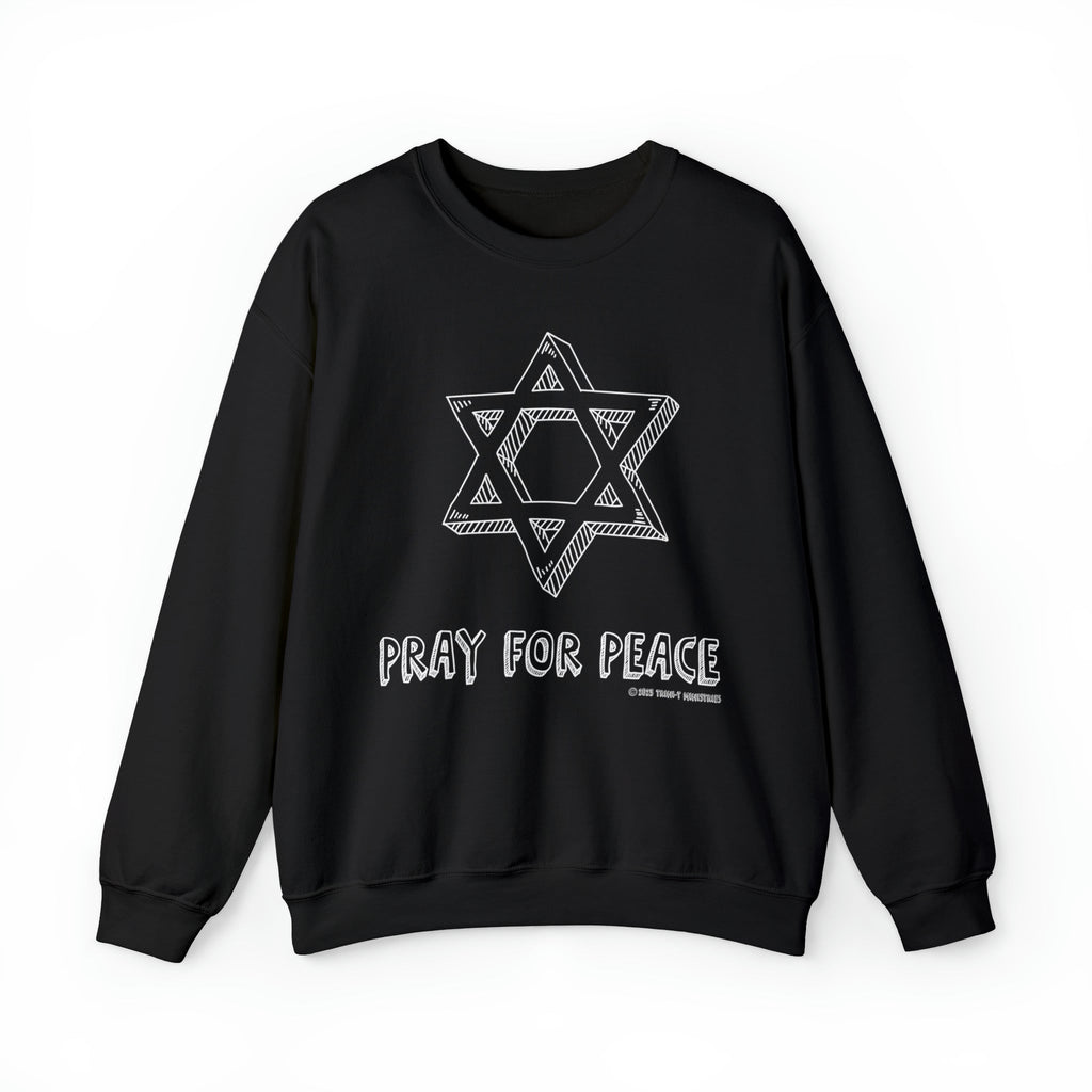 Pray For Peace - Sweatshirt -  S / White, S / Black, M / Navy, M / White, M / Black, L / Navy, L / White, L / Black, XL / Navy, XL / White -  Trini-T Ministries