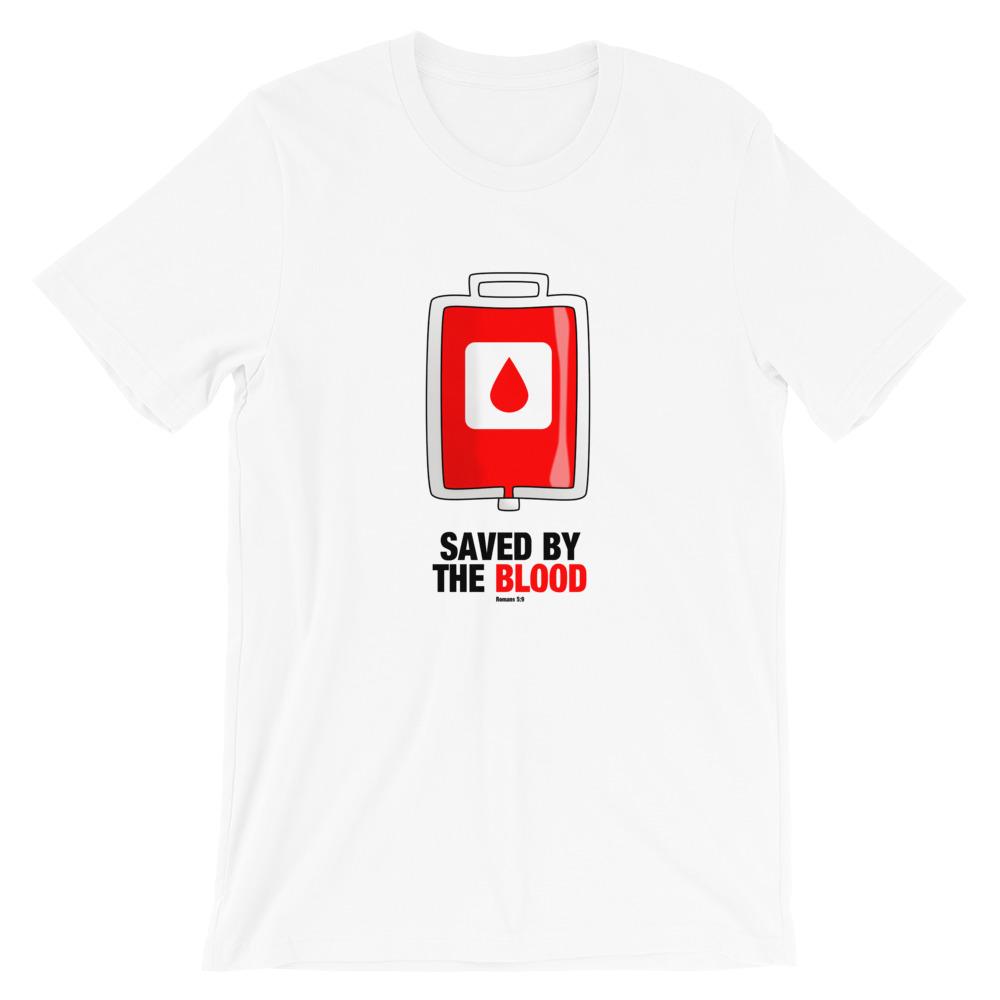 Saved By The Blood - Women’s T -  White / XS, White / S, White / M, White / L, White / XL, White / 2XL, White / 3XL, Heather Forest / S, Heather Forest / M, Heather Forest / L -  Trini-T Ministries
