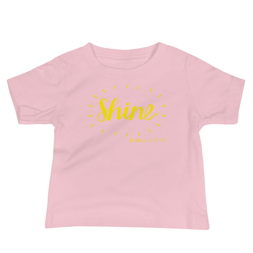 Shine - Baby’s T -  Black, Heather Columbia Blue, Pink, White -  Trini-T Ministries