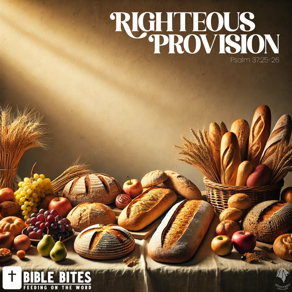 Bible Bites  - Righteous Provision - Psalm 37:25-26