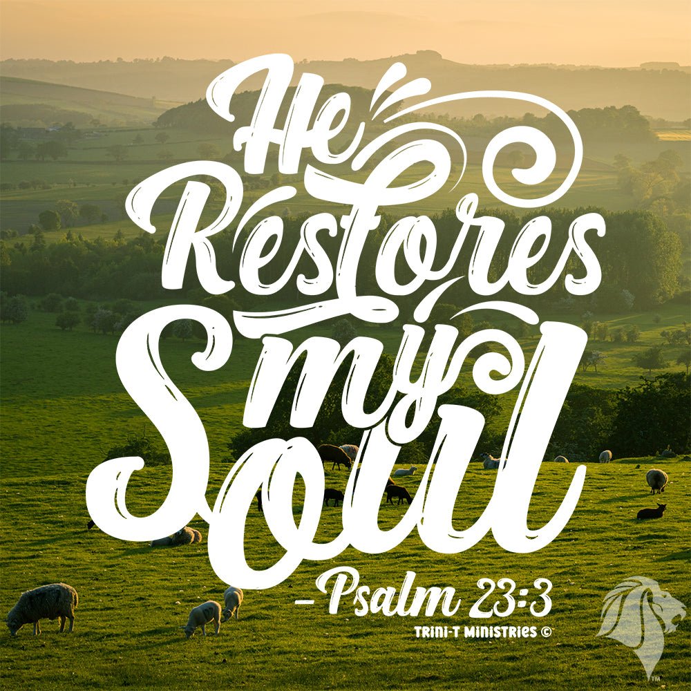 He Restores My Soul - Psalm 23:3 - Trini-T Ministries