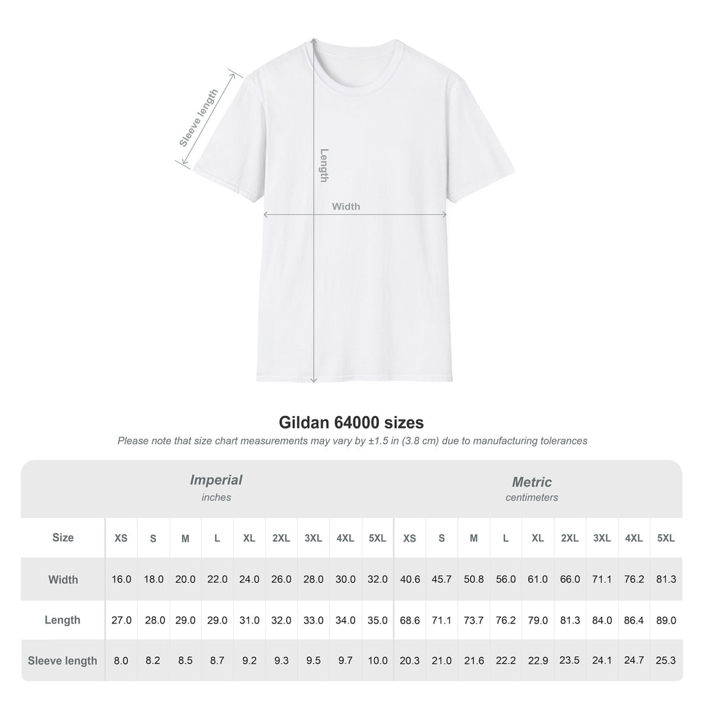 Gildan 64000 Size Chart