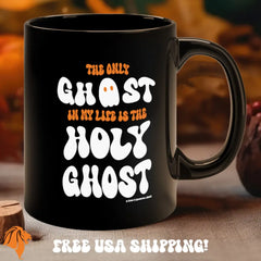 Only Holy Ghost 11oz Mug in Black by Trini-T Ministries