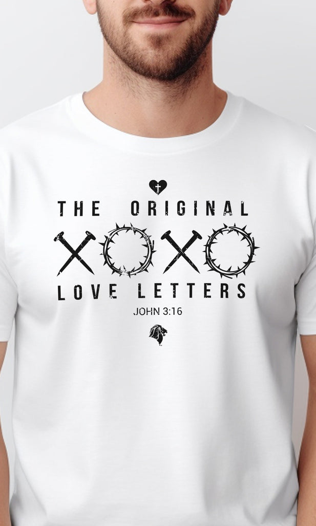 Original Love Letters - T -  Dark Heather / S, Light Pink / S, Navy / S, Sand / S, White / S, Black / S, Dark Heather / M, Light Pink / M, Navy / M, Sand / M -  Trini-T Ministries