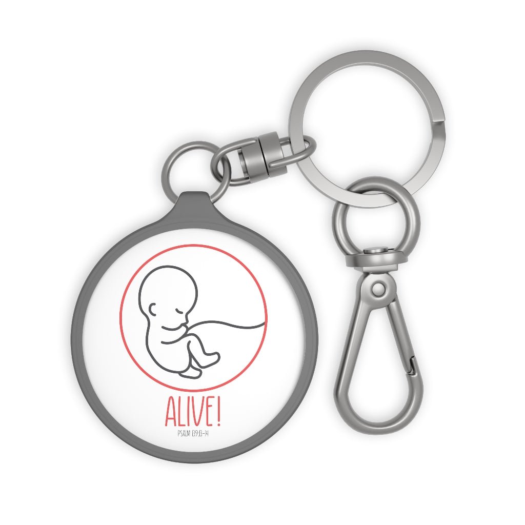 Alive! - Keyring Tag -  One size / Grey -  Trini-T Ministries