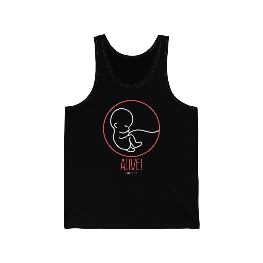 Alive! - Tank -  XS / Navy, S / Navy, M / Navy, L / Navy, XL / Navy, 2XL / Navy, XS / Aqua TriBlend, XS / Black, XS / Charcoal Black TriBlend, XS / White -  Trini-T Ministries