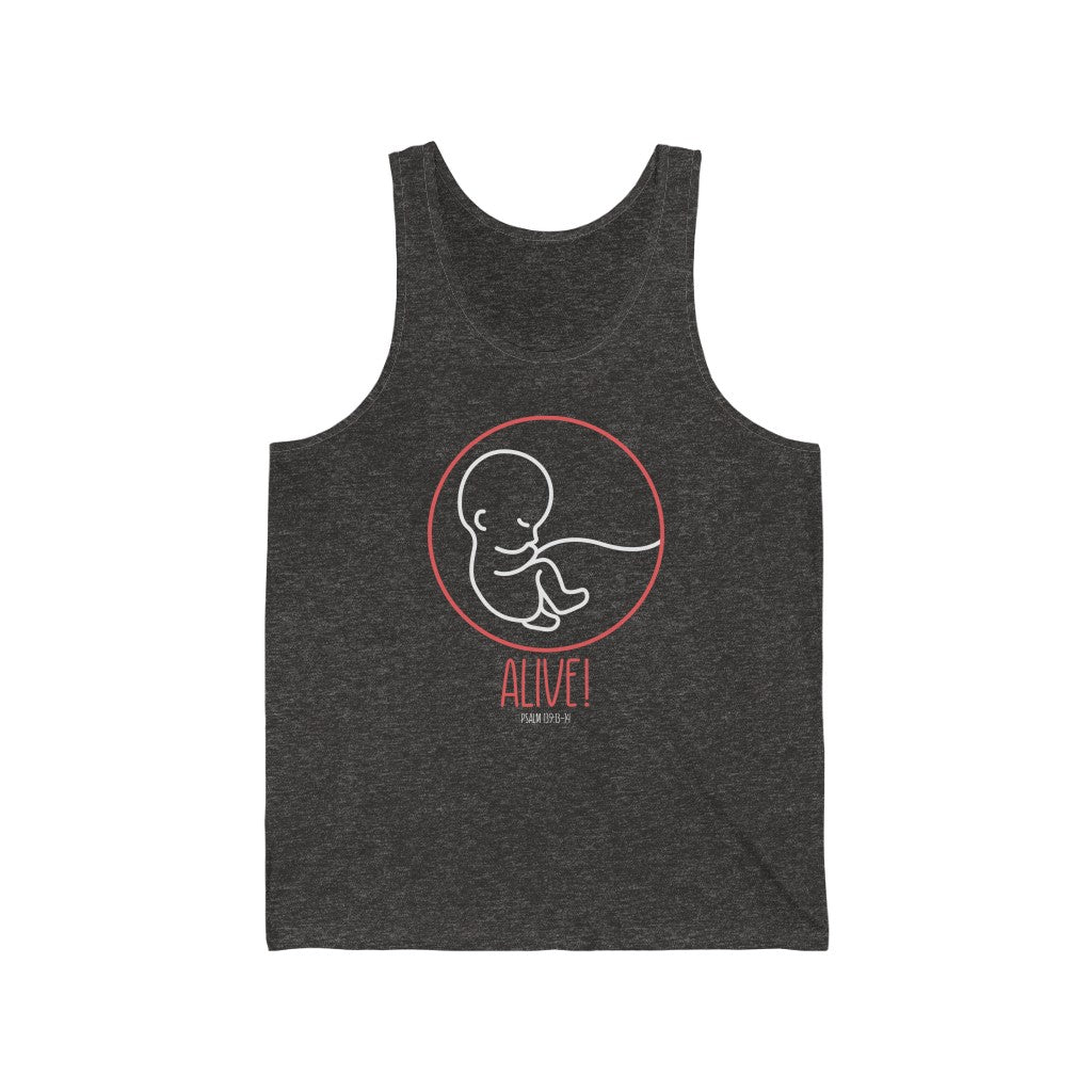 Alive! - Tank -  XS / Navy, S / Navy, M / Navy, L / Navy, XL / Navy, 2XL / Navy, XS / Aqua TriBlend, XS / Black, XS / Charcoal Black TriBlend, XS / White -  Trini-T Ministries