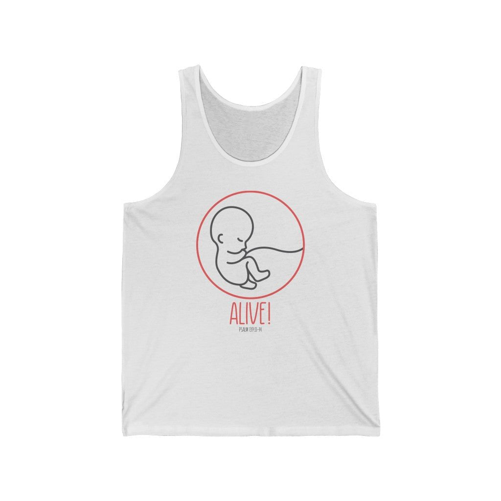 Alive! - Tank -  XS / Navy, S / Navy, M / Navy, L / Navy, XL / Navy, 2XL / Navy, XS / Aqua TriBlend, XS / Black, XS / Charcoal Black TriBlend, XS / White -  Trini-T Ministries