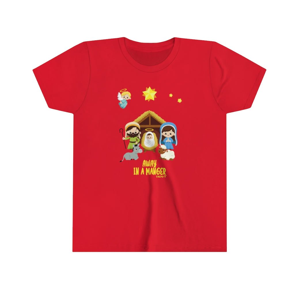 Away In A Manger - Kid's T -  Red / S, Red / M, Red / L, Red / XL, Black / S, White / S, Pink / S, Navy / S, Black / M, White / M -  Trini-T Ministries