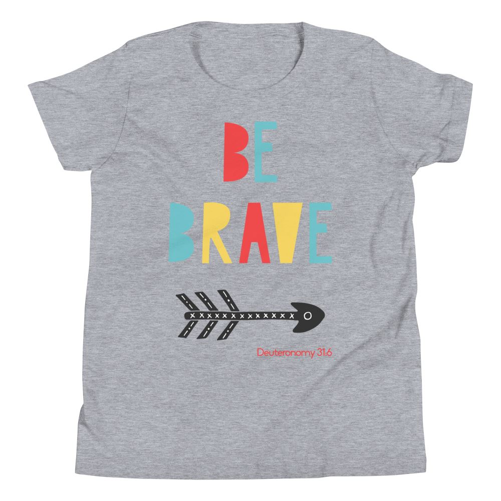 Be Brave - Kid’s T -  Kelly / S, Kelly / M, Kelly / L, Kelly / XL, Athletic Heather / S, Athletic Heather / M, Athletic Heather / L, Athletic Heather / XL, True Royal / S, True Royal / M -  Trini-T Ministries