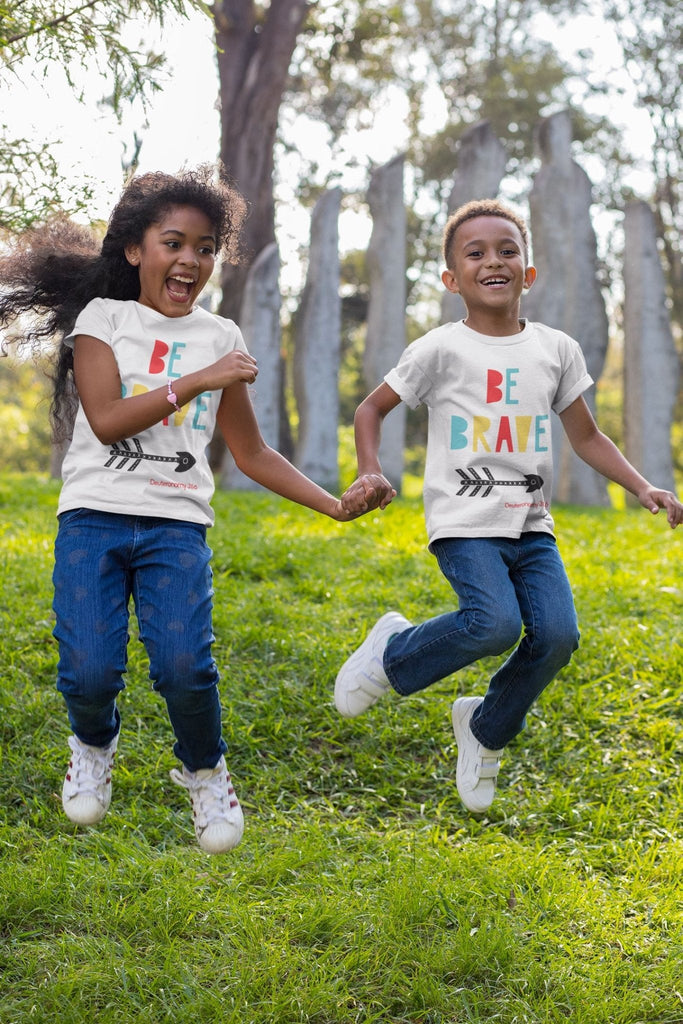 Be Brave - Kid’s T -  Kelly / S, Kelly / M, Kelly / L, Kelly / XL, Athletic Heather / S, Athletic Heather / M, Athletic Heather / L, Athletic Heather / XL, True Royal / S, True Royal / M -  Trini-T Ministries