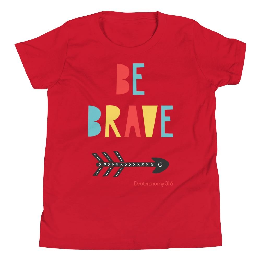 Be Brave - Kid’s T -  Kelly / S, Kelly / M, Kelly / L, Kelly / XL, Athletic Heather / S, Athletic Heather / M, Athletic Heather / L, Athletic Heather / XL, True Royal / S, True Royal / M -  Trini-T Ministries