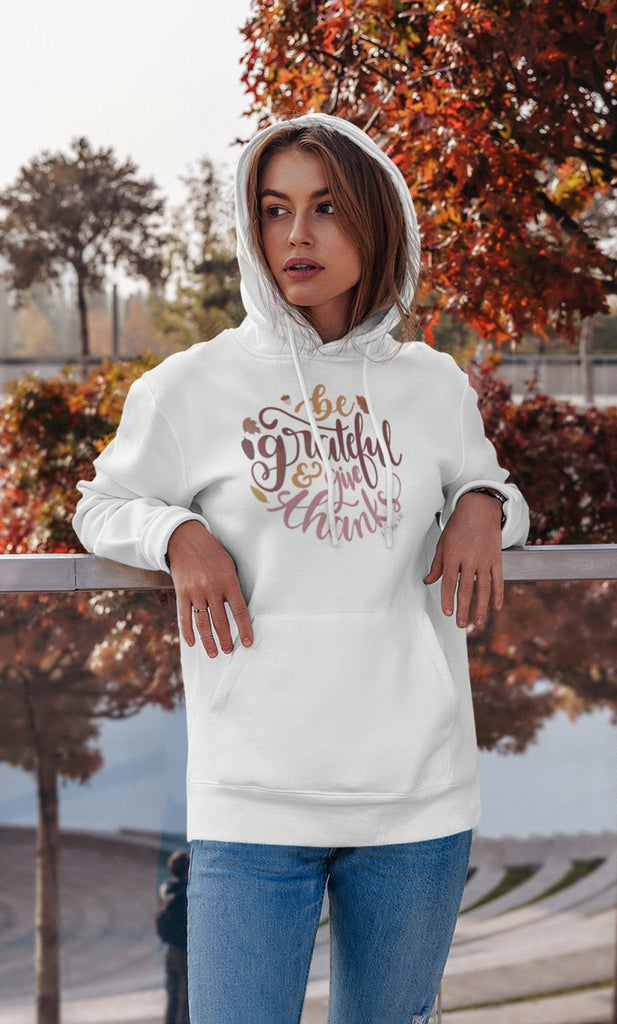 Be Grateful - Women's Hoodie -  Black / S, Black / M, Black / L, Black / XL, Black / 2XL, Black / 3XL, Light Steel / S, Light Steel / M, Light Steel / L, Light Steel / XL -  Trini-T Ministries