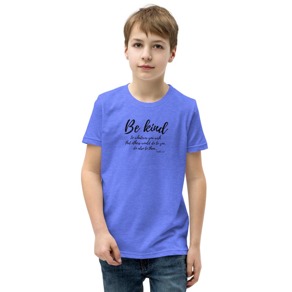 Be Kind - Kid’s T -  Kelly / S, Kelly / M, Kelly / L, Kelly / XL, Athletic Heather / S, Athletic Heather / M, Athletic Heather / L, Athletic Heather / XL, True Royal / S, True Royal / M -  Trini-T Ministries