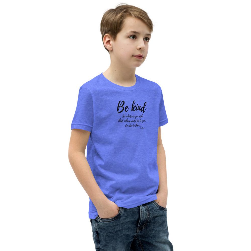 Be Kind - Kid’s T -  Kelly / S, Kelly / M, Kelly / L, Kelly / XL, Athletic Heather / S, Athletic Heather / M, Athletic Heather / L, Athletic Heather / XL, True Royal / S, True Royal / M -  Trini-T Ministries