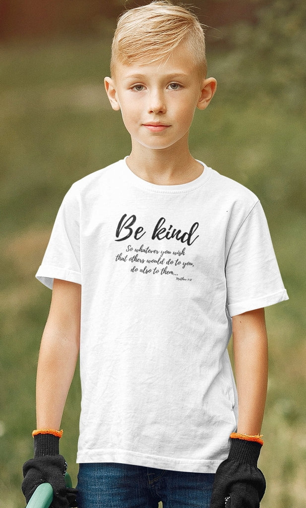 Be Kind - Kid’s T -  Kelly / S, Kelly / M, Kelly / L, Kelly / XL, Athletic Heather / S, Athletic Heather / M, Athletic Heather / L, Athletic Heather / XL, True Royal / S, True Royal / M -  Trini-T Ministries