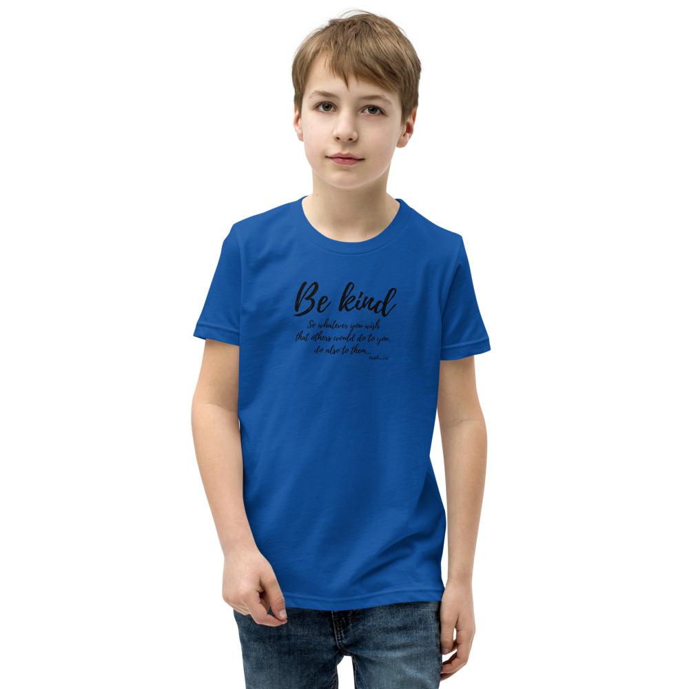 Be Kind - Kid’s T -  Kelly / S, Kelly / M, Kelly / L, Kelly / XL, Athletic Heather / S, Athletic Heather / M, Athletic Heather / L, Athletic Heather / XL, True Royal / S, True Royal / M -  Trini-T Ministries