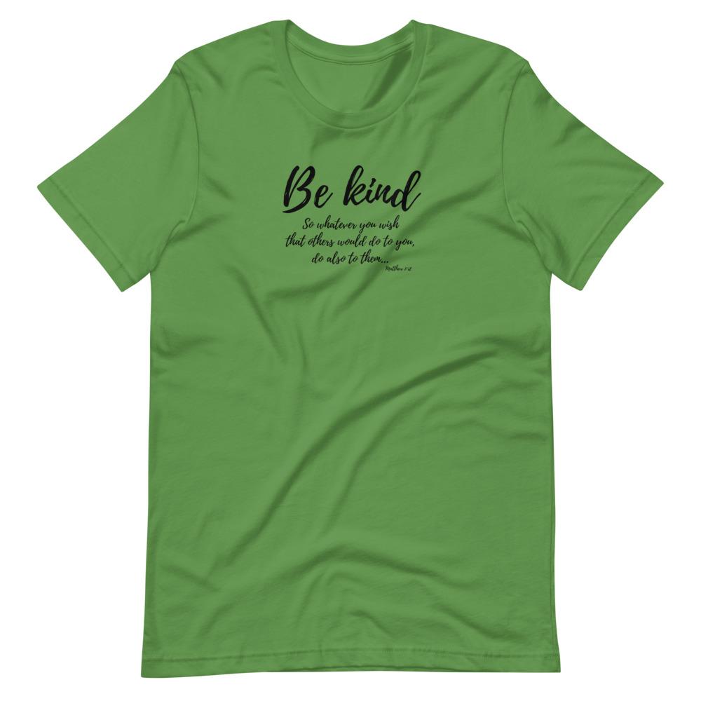 Be Kind - Men’s T -  White / XS, White / S, White / M, White / L, White / XL, White / 2XL, White / 3XL, Leaf / S, Leaf / M, Leaf / L -  Trini-T Ministries