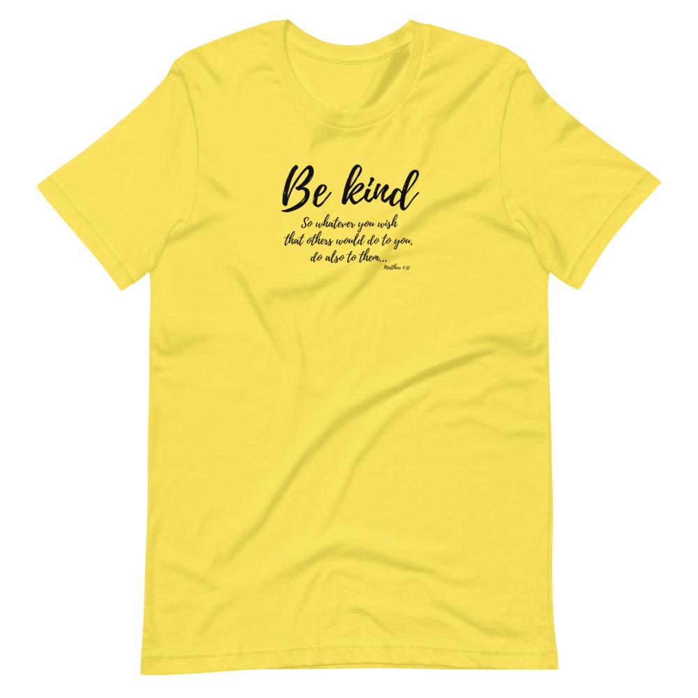 Be Kind - Men’s T -  White / XS, White / S, White / M, White / L, White / XL, White / 2XL, White / 3XL, Leaf / S, Leaf / M, Leaf / L -  Trini-T Ministries