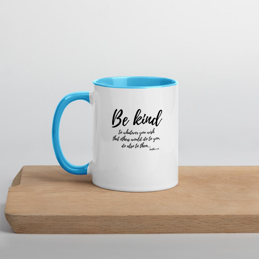 Be Kind - Mug -  Black, Blue, Yellow, Red -  Trini-T Ministries