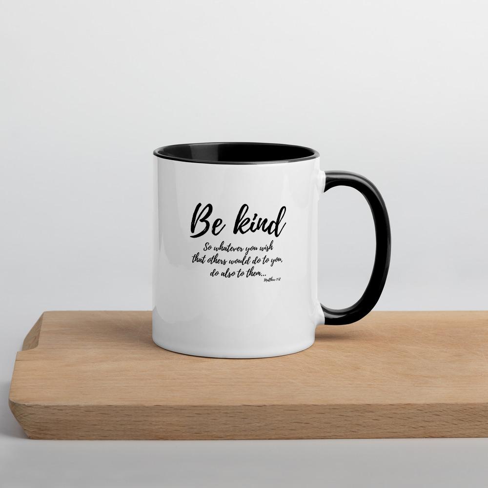 Be Kind - Mug -  Black, Blue, Yellow, Red -  Trini-T Ministries