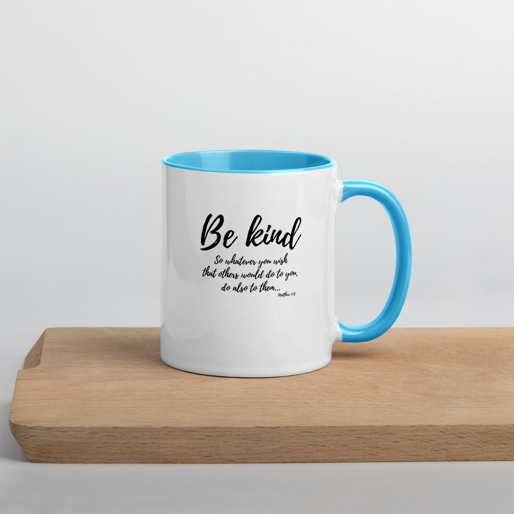 Be Kind - Mug -  Black, Blue, Yellow, Red -  Trini-T Ministries