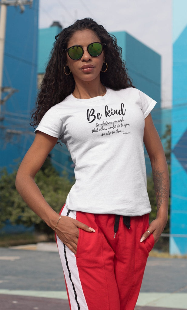 Be Kind - Women’s T -  White / S, White / M, White / L, White / XL, White / 2XL, Heather Grey / S, Heather Grey / M, Heather Grey / L, Heather Grey / XL, Heather Grey / 2XL -  Trini-T Ministries