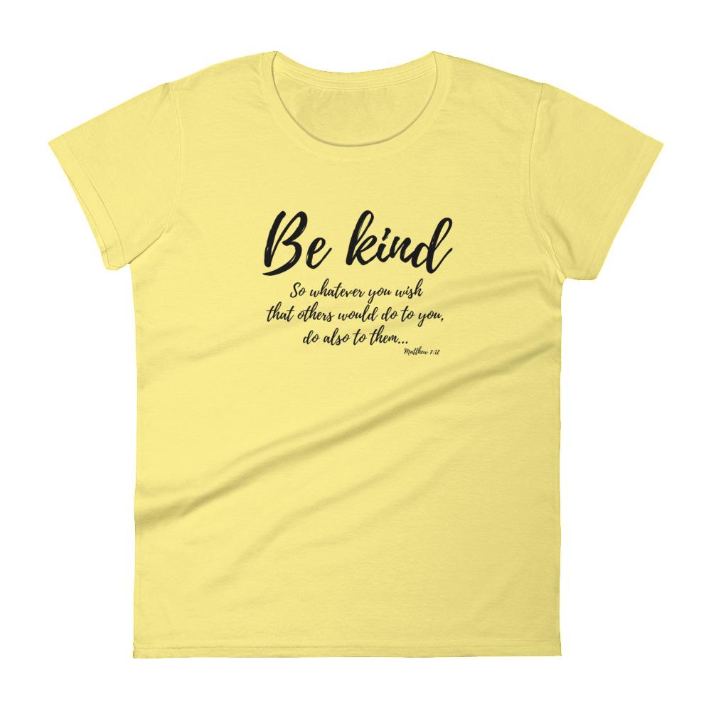 Be Kind - Women’s T -  White / S, White / M, White / L, White / XL, White / 2XL, Heather Grey / S, Heather Grey / M, Heather Grey / L, Heather Grey / XL, Heather Grey / 2XL -  Trini-T Ministries