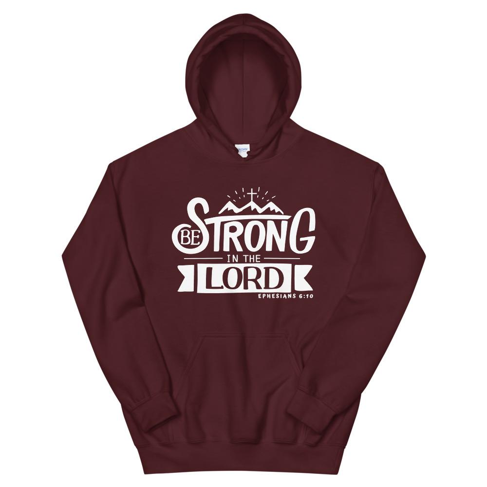 Be Strong In The Lord - Hoodie -  Black / S, Black / M, Black / L, Black / XL, Black / 2XL, Black / 3XL, Black / 4XL, Black / 5XL, Navy / S, Navy / M -  Trini-T Ministries