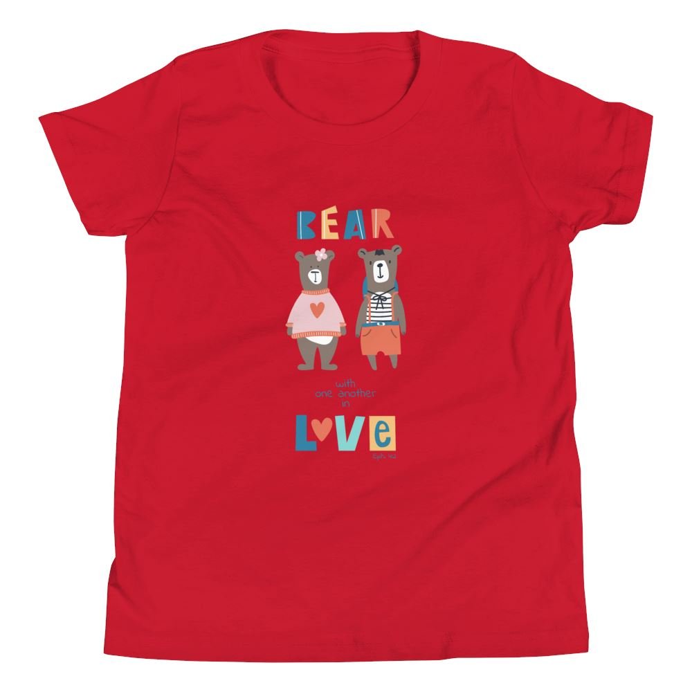 Bear Love - Kid’s T -  Kelly / S, Kelly / M, Kelly / L, Kelly / XL, Athletic Heather / S, Athletic Heather / M, Athletic Heather / L, Athletic Heather / XL, White / S, White / M -  Trini-T Ministries