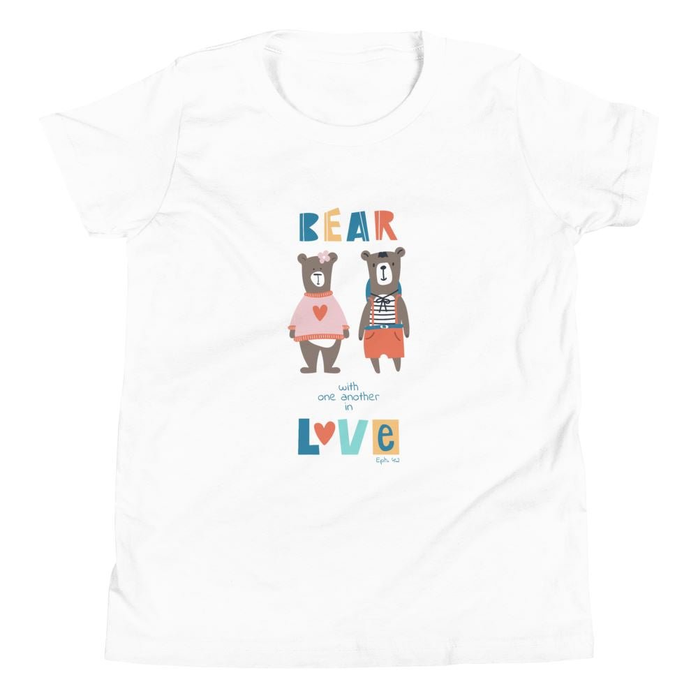 Bear Love - Kid’s T -  Kelly / S, Kelly / M, Kelly / L, Kelly / XL, Athletic Heather / S, Athletic Heather / M, Athletic Heather / L, Athletic Heather / XL, White / S, White / M -  Trini-T Ministries