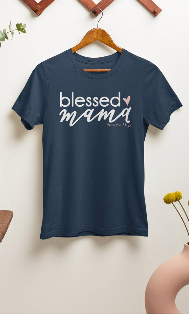 Blessed Mama - Women's T -  True Royal / S, True Royal / M, True Royal / L, True Royal / XL, True Royal / 2XL, True Royal / 3XL, Berry / S, Black / S, Navy / S, Red / S -  Trini-T Ministries