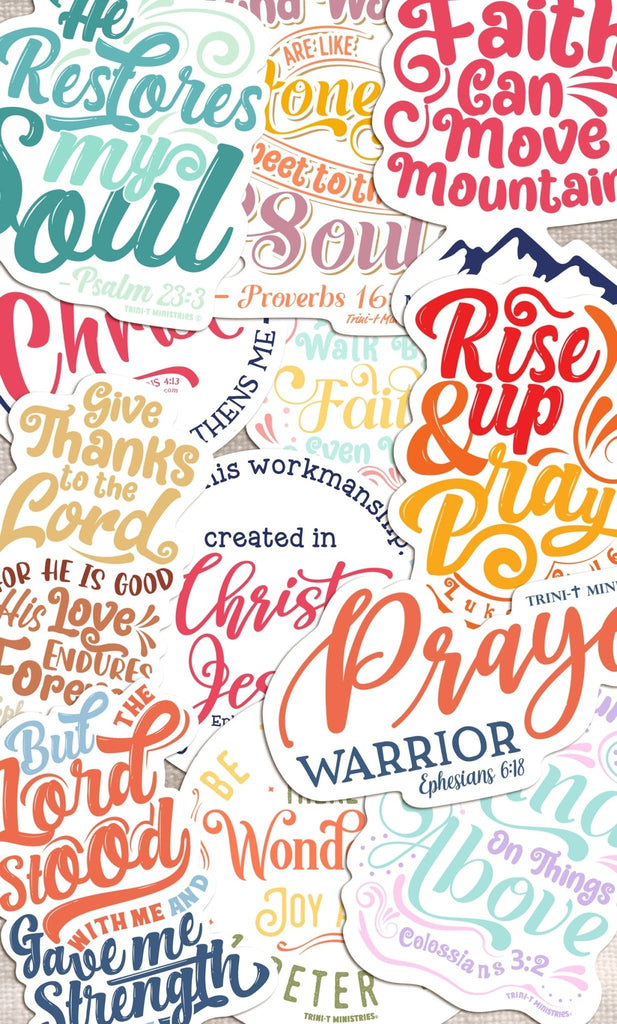 Christian Hand Lettering - Sticker Pack -  Default Title -  Trini-T Ministries