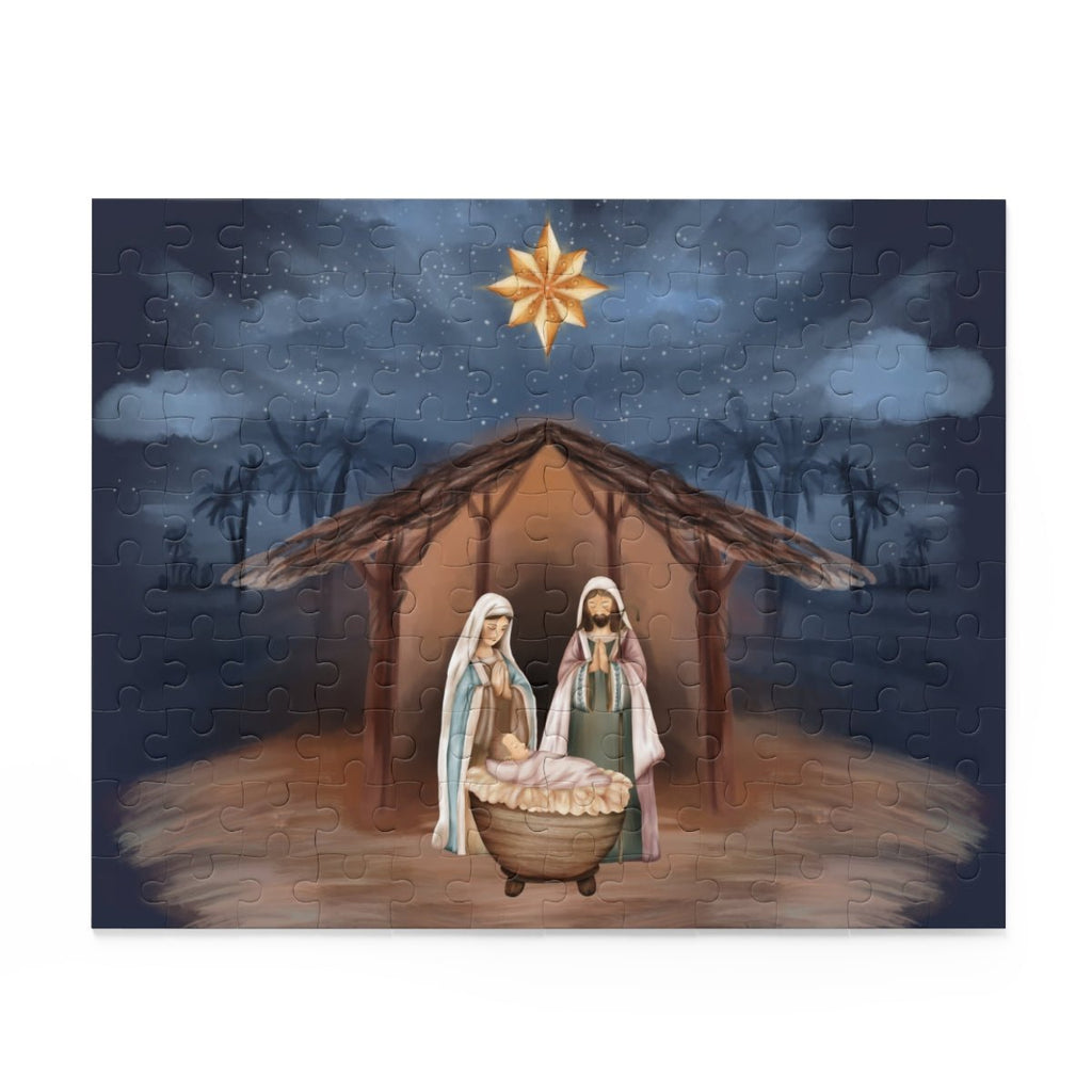 Religious Nativity Puzzle - Celebrate the Birth of Jesus with This Faith-Based Christmas Activity, 120-Piece Jigsaw