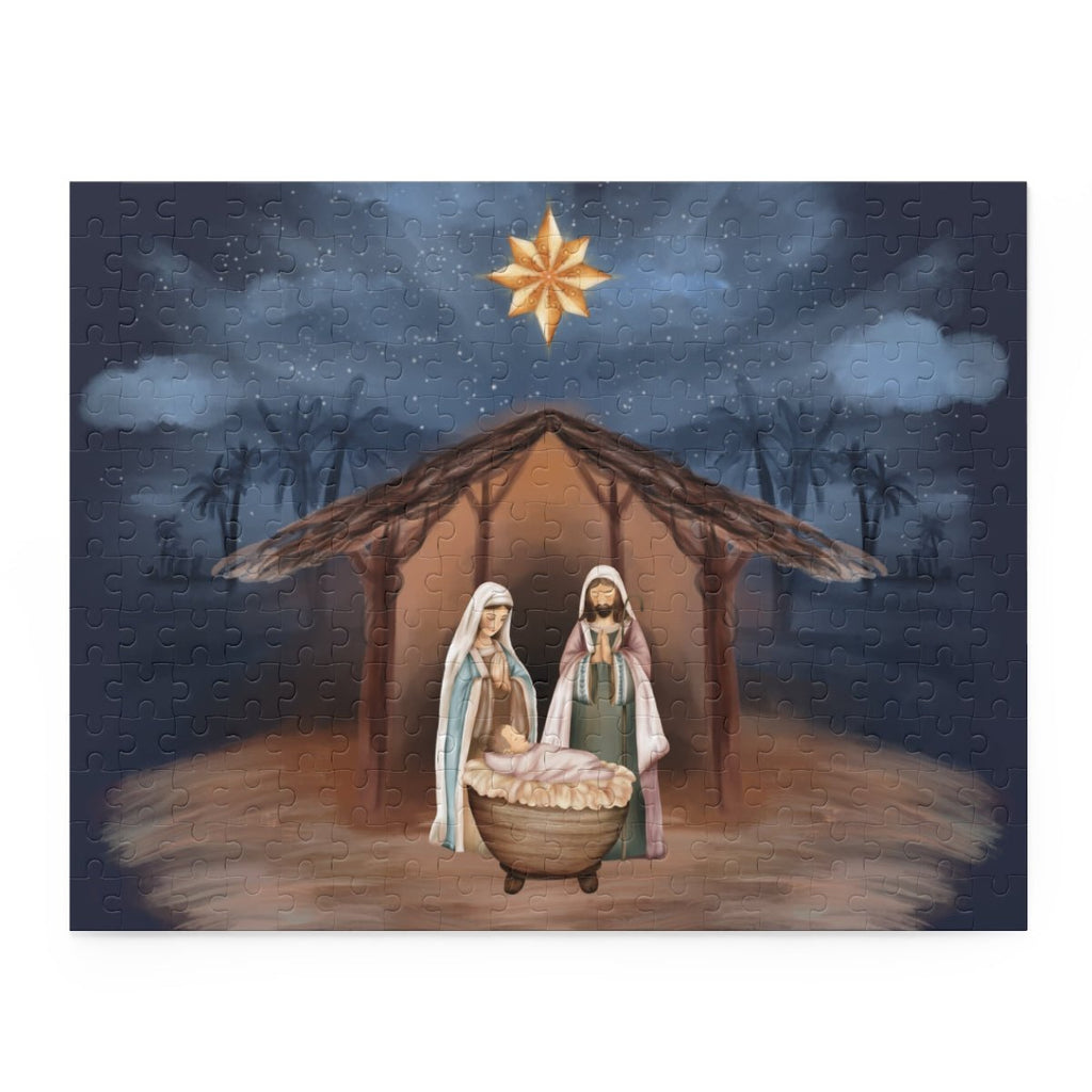 Nativity - Puzzle (120, 252, 500-Piece) -  20" × 16" (500 pcs), 10" × 8" (120 pcs), 14" × 11" (252 pcs) -  Trini-T Ministries