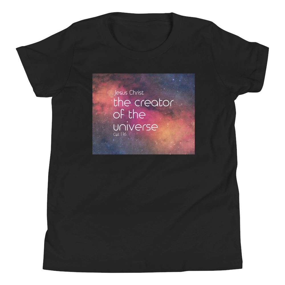 Creator of the Universe - Kid’s T -  Black / S, Black / M, Black / L, Black / XL, Heather Forest / S, Heather Forest / M, Heather Forest / L, Heather Forest / XL, Navy / S, Navy / M -  Trini-T Ministries