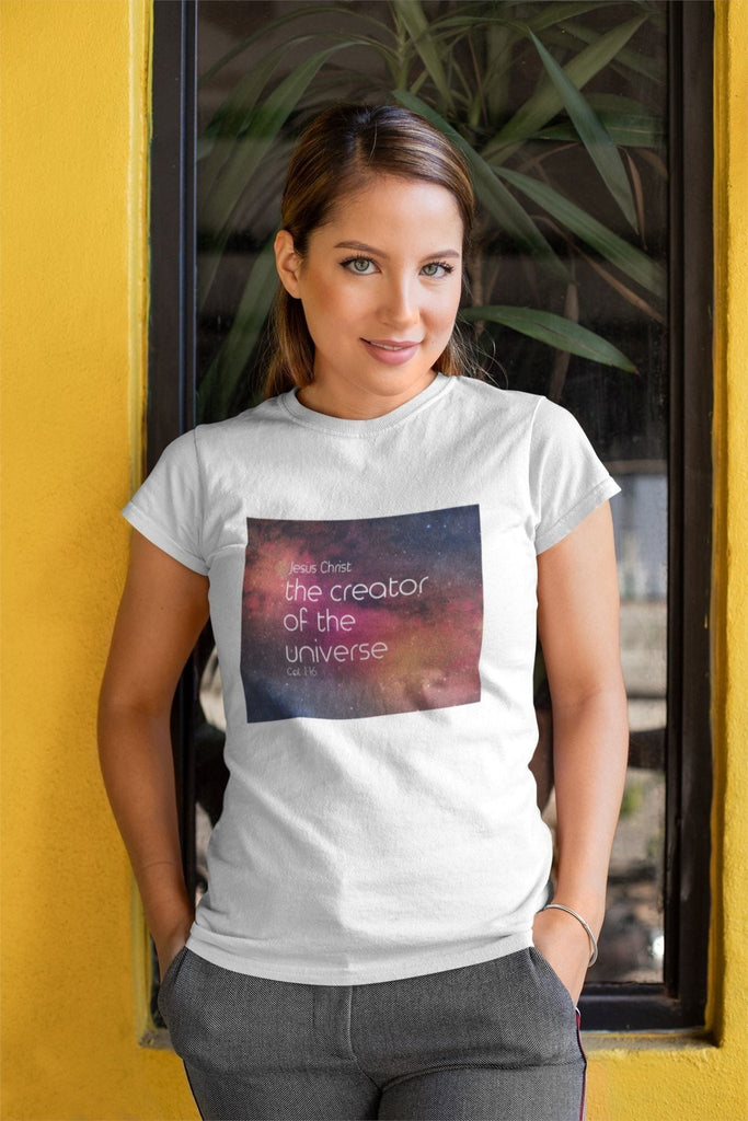 Creator of the Universe - Women’s T -  White / XS, White / S, White / M, White / L, White / XL, White / 2XL, White / 3XL, Black / XS, Black / S, Black / M -  Trini-T Ministries