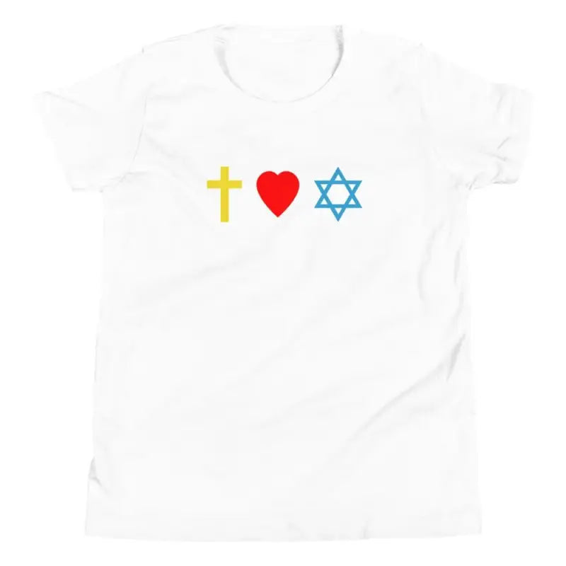 Cross, Heart, Star of David - Kid’s T -  Black / S, Black / M, Black / L, Black / XL, Heather Forest / S, Heather Forest / M, Heather Forest / L, Heather Forest / XL, Navy / S, Navy / M -  Trini-T Ministries