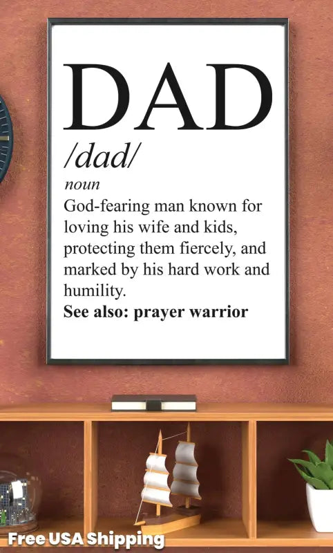 Dad - Poster -  24″ × 36″ / Matte -  Trini-T Ministries