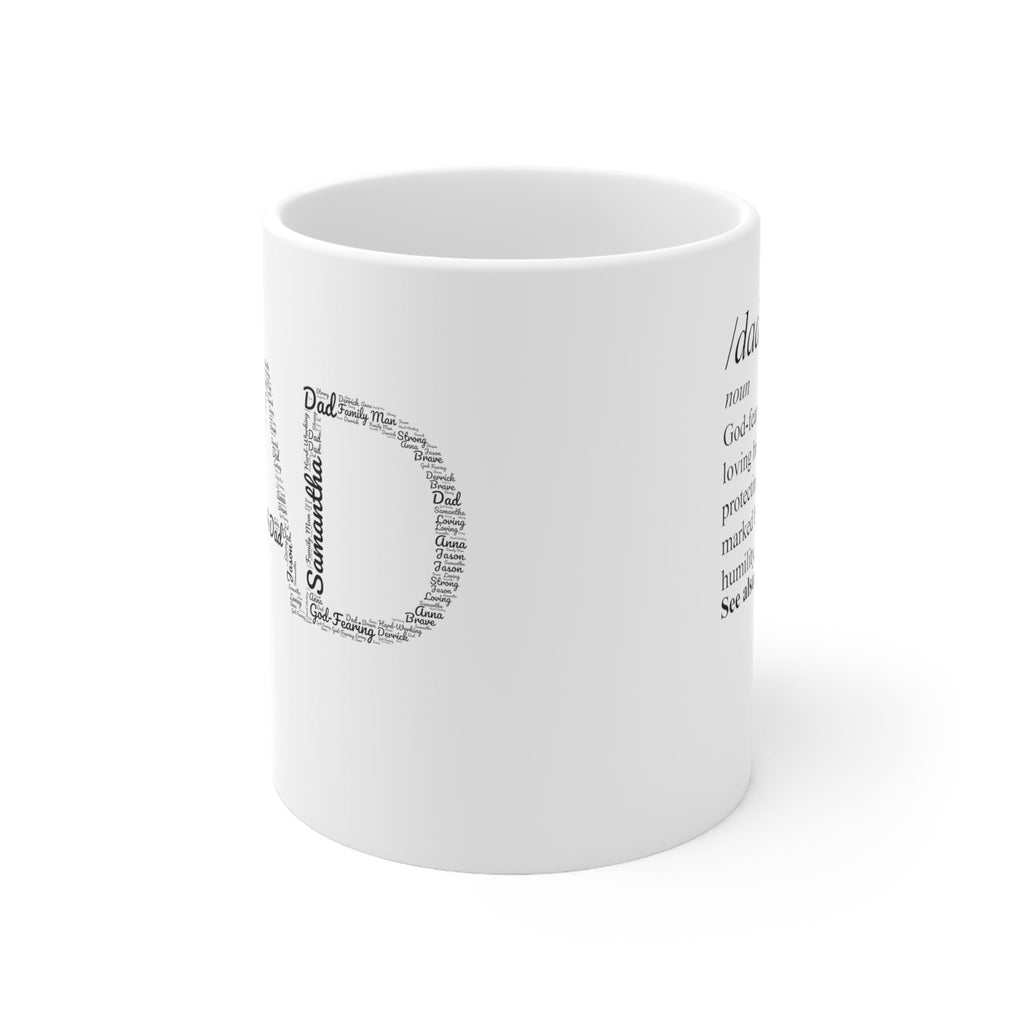 Dad Word Art Definition Custom - Mug -  11oz -  Trini-T Ministries