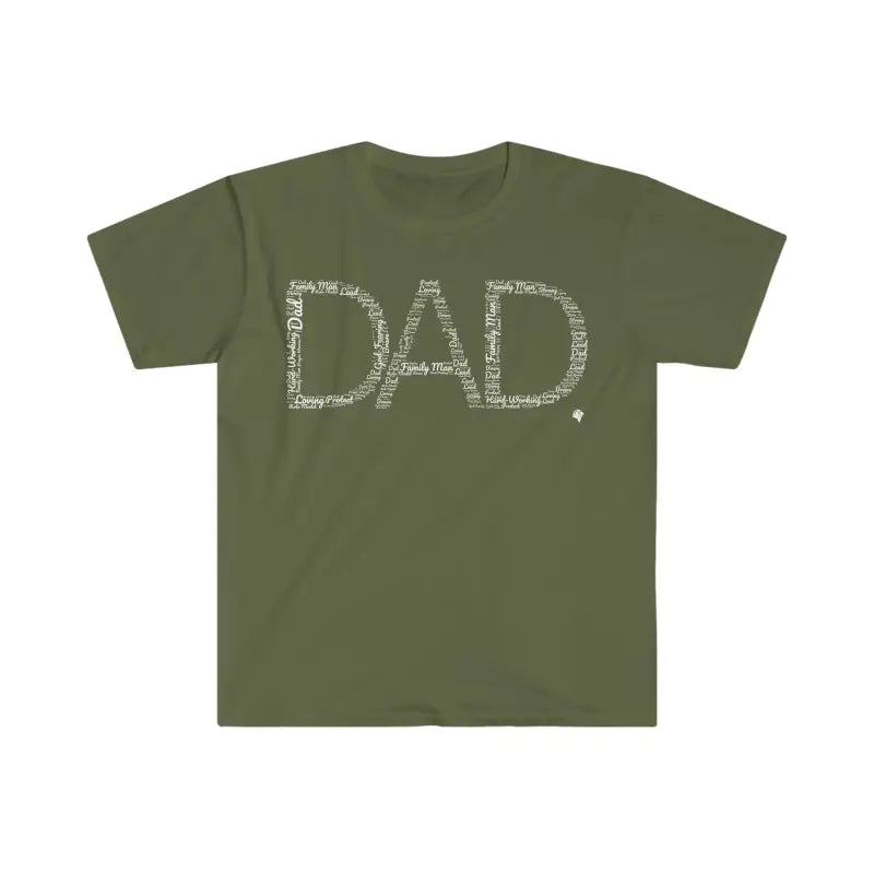 Dad Word Art - T -  Navy / S, Red / S, Royal / S, White / S, Black / S, Military Green / S, Navy / M, Red / M, Royal / M, White / M -  Trini-T Ministries