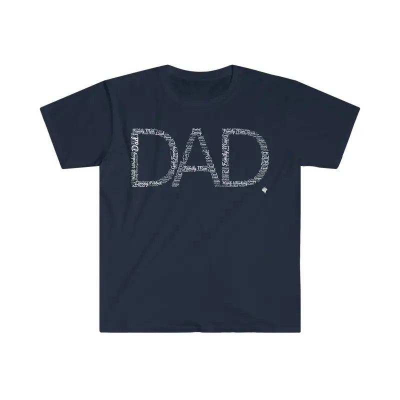 Dad Word Art - T -  Navy / S, Red / S, Royal / S, White / S, Black / S, Military Green / S, Navy / M, Red / M, Royal / M, White / M -  Trini-T Ministries