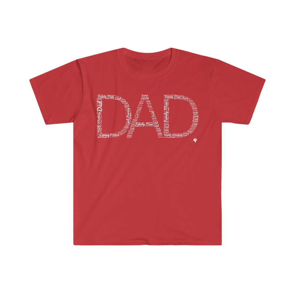 Dad Word Art - T -  Navy / S, Red / S, Royal / S, White / S, Black / S, Military Green / S, Navy / M, Red / M, Royal / M, White / M -  Trini-T Ministries