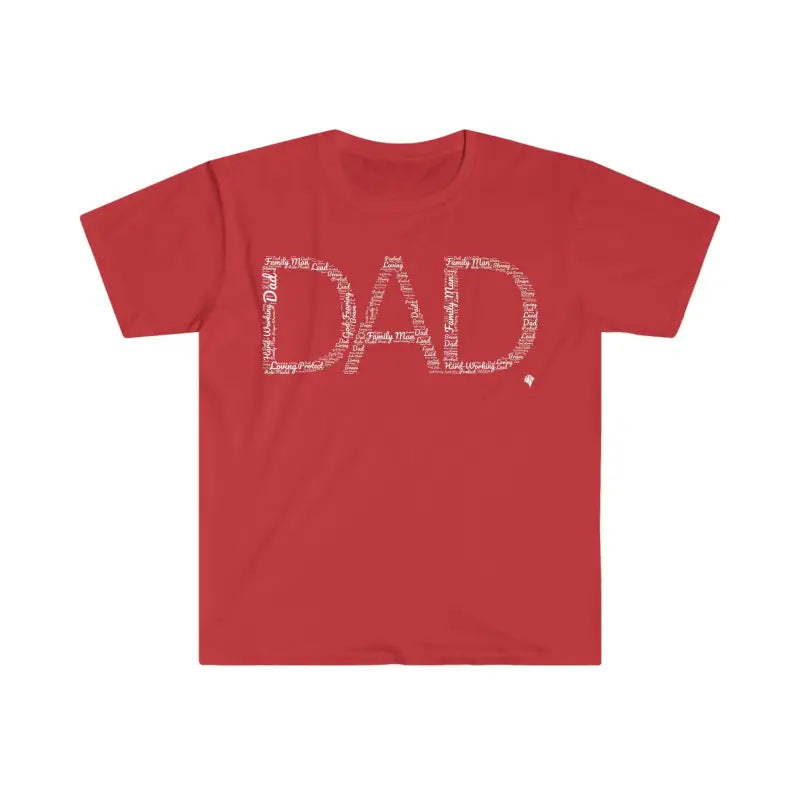 Dad Word Art - T -  Navy / S, Red / S, Royal / S, White / S, Black / S, Military Green / S, Navy / M, Red / M, Royal / M, White / M -  Trini-T Ministries