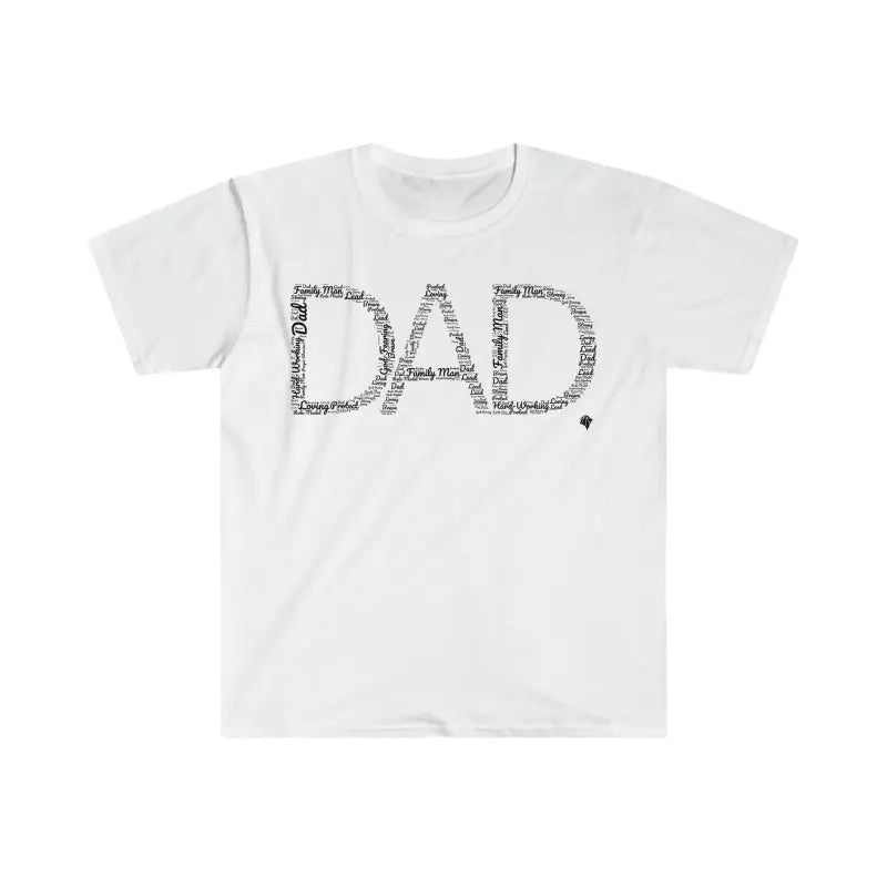 Dad Word Art - T -  Navy / S, Red / S, Royal / S, White / S, Black / S, Military Green / S, Navy / M, Red / M, Royal / M, White / M -  Trini-T Ministries