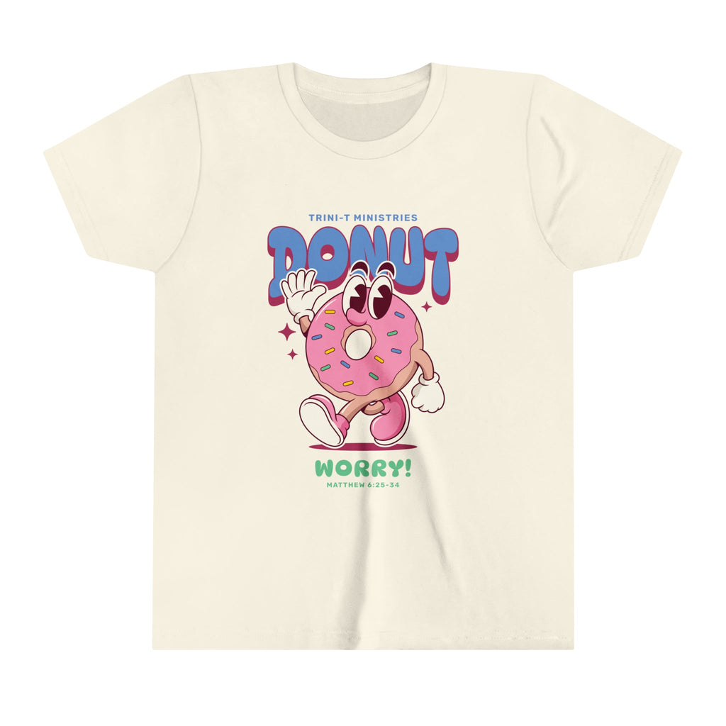 Donut Worry - Kid's T -  Black / S, White / S, Pink / S, Navy / S, Team Purple / S, Natural / S, Asphalt / S, Black / M, White / M, Pink / M -  Trini-T Ministries